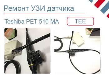 Ремонт чреспищеводного датчика Toshiba PET 510 MA