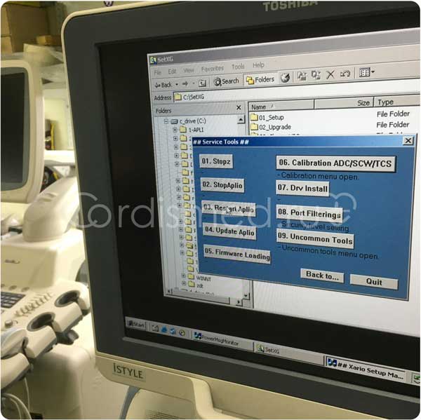 Ремонт сенсорного дисплея (тачскрина) на  УЗИ аппарате TOSHIBA